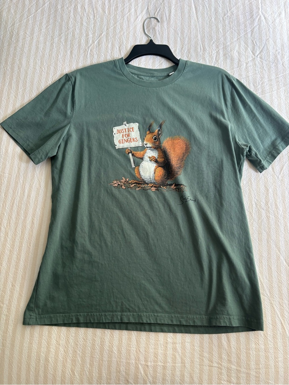Organic cotton Graphic Squirrel T-Shirt - Justice for Gingers
